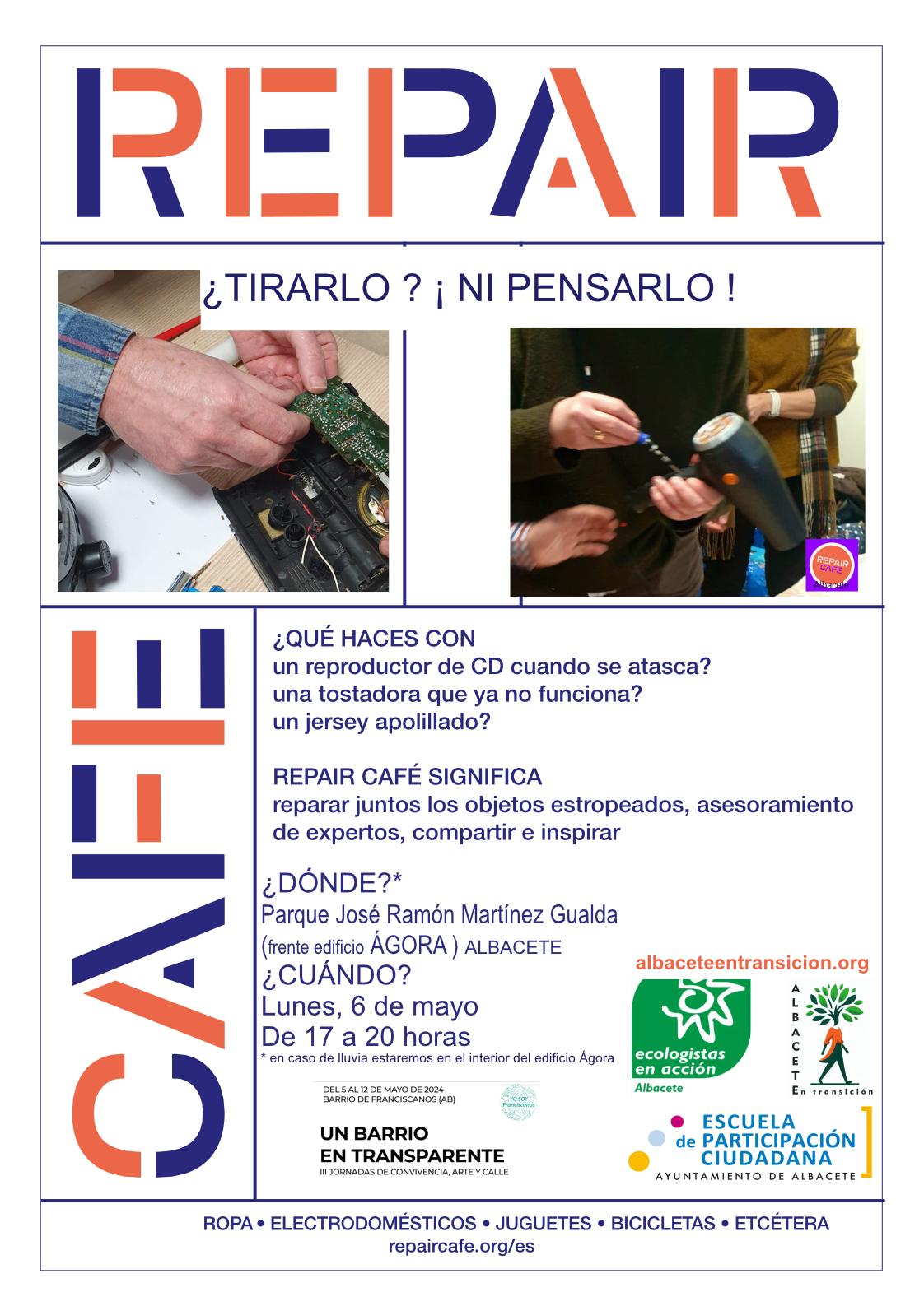 Albacete Repair Café en la calle: 6 de mayo